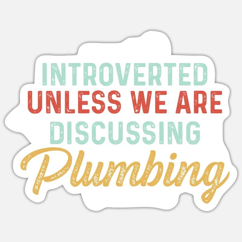 Introverted Introvert Gift Sticker size S (10 x 10 cm)