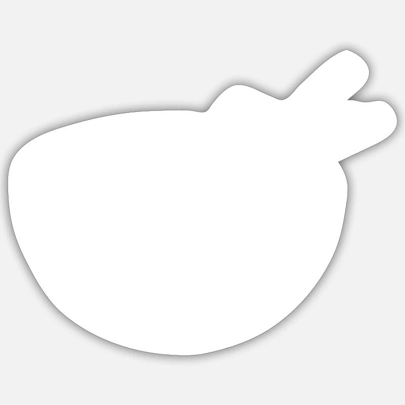 Ramen - Sticker taille S (10 x 10 cm) - blanc mat
