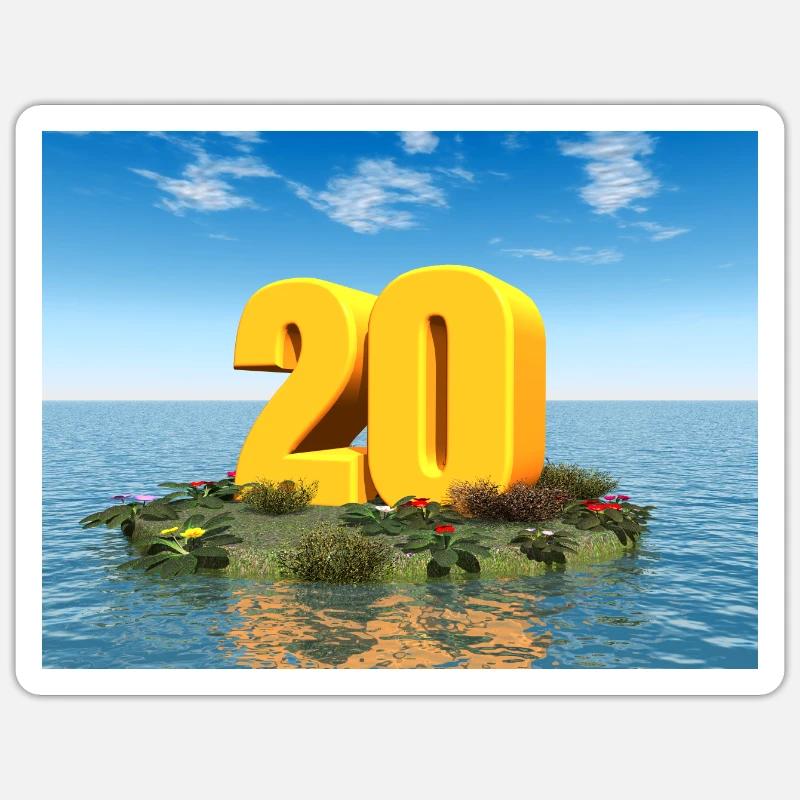 Année 20 Sticker taille S (10 x 10 cm)