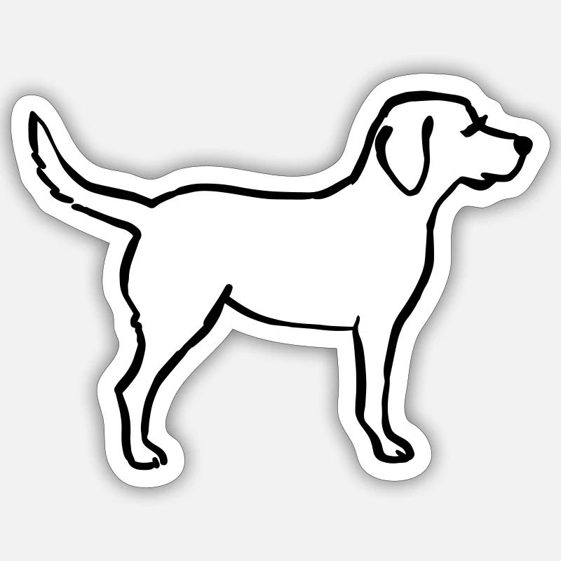 Labrador Sticker Größe S (10 x 10 cm)