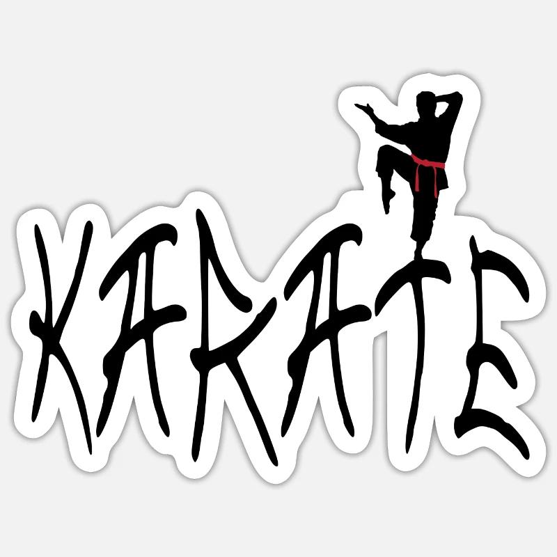 karate - Sticker size S (10 x 10 cm) - white matte