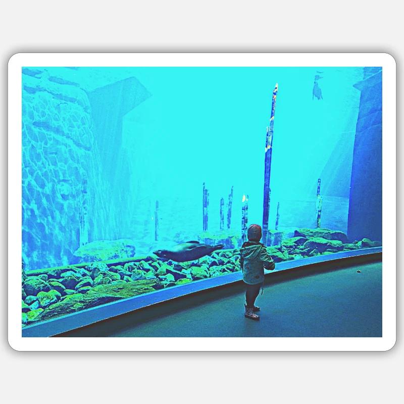 Turquoise - Sticker size S (10 x 10 cm) - white matte