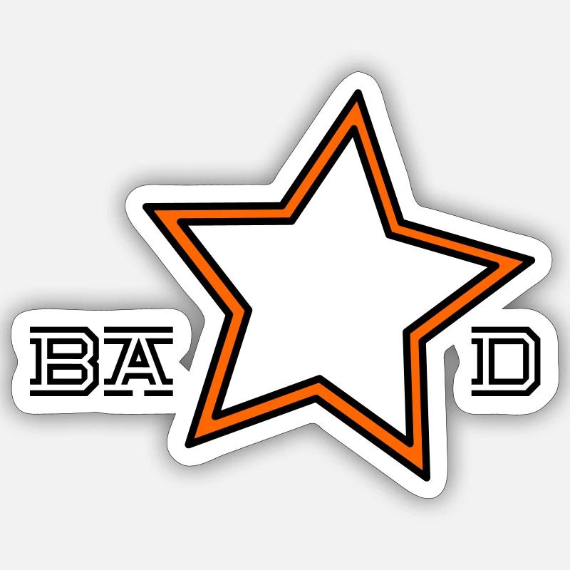 Bâtard - Sticker taille S (10 x 10 cm) - blanc mat