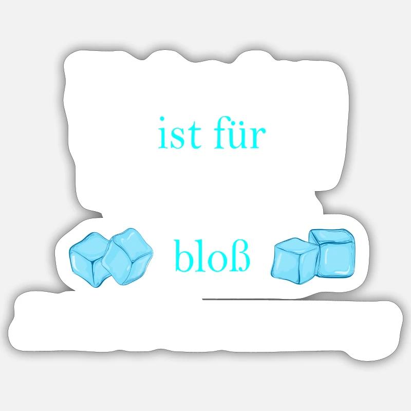 Der Eisbader - Sticker Größe S (10 x 10 cm) - Mattweiß