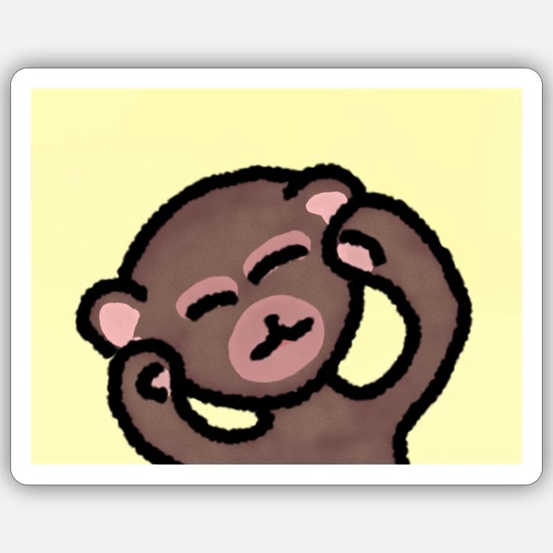 Affe Simon Sticker Größe S (10 x 10 cm)
