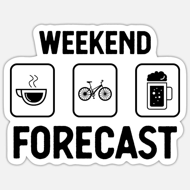 Weekend Forecast - (2) - Sticker size S (10 x 10 cm) - white matte