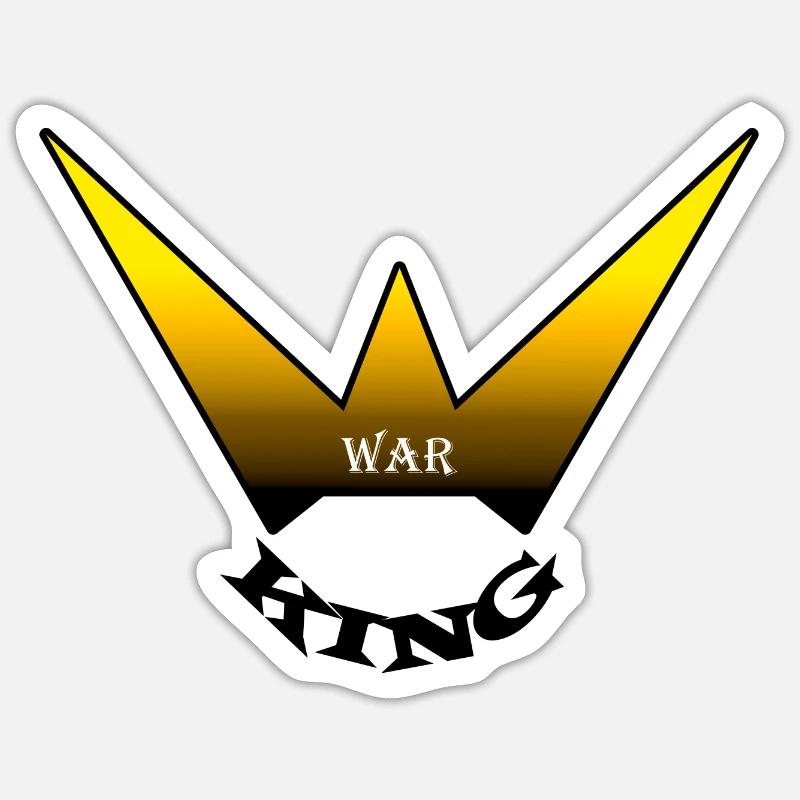 War King - Sticker Größe S (10 x 10 cm) - Mattweiß