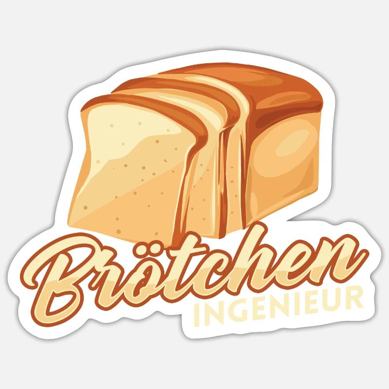 Bäcker Backen Konditor - Sticker Größe S (10 x 10 cm) - Mattweiß