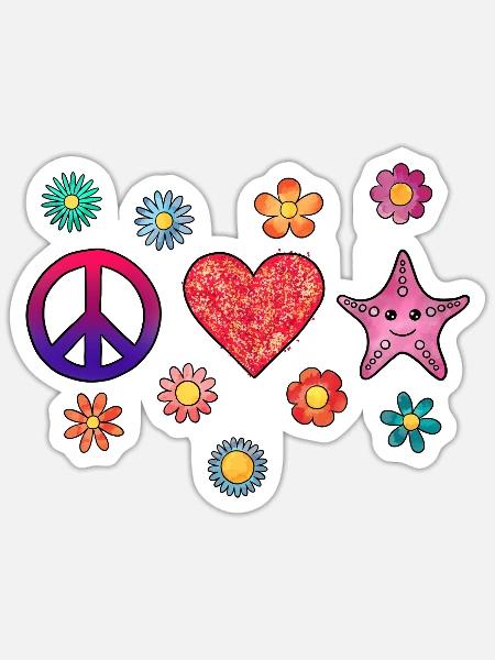 Seestern - Sticker Größe S (10 x 10 cm) - Mattweiß