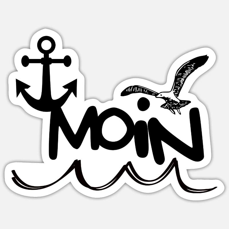 moin - Sticker Größe S (10 x 10 cm) - Mattweiß