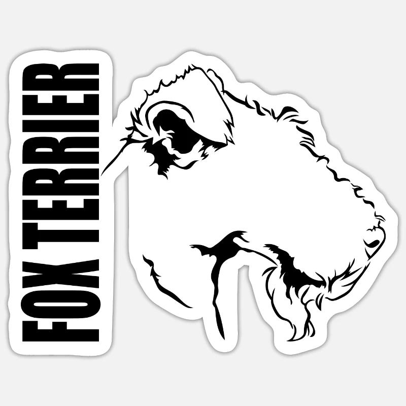 FOX TERRIER Profil Hunde Hund Wilsigns Sticker Größe S (10 x 10 cm)