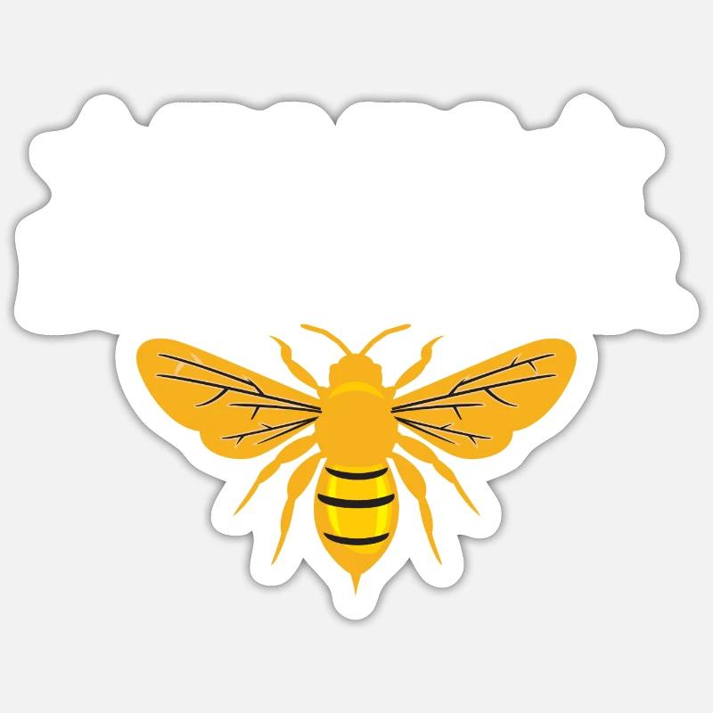 Papa Beekeeper - Sticker Größe S (10 x 10 cm) - Mattweiß