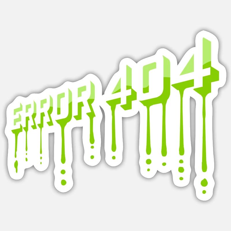 Schleim Tropfen Error 404 Sticker Größe S (10 x 10 cm)