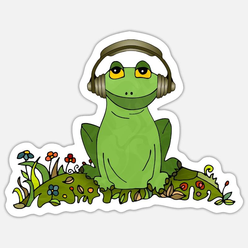 Frog - Sticker size S (10 x 10 cm) - white matte