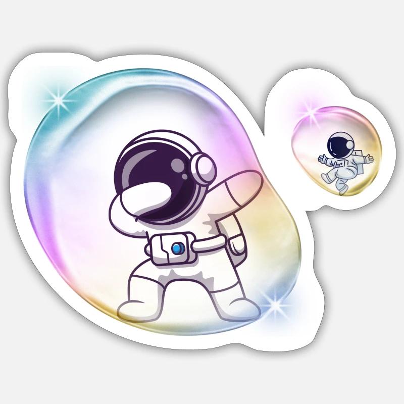 Astronaut - Sticker size S (10 x 10 cm) - white matte