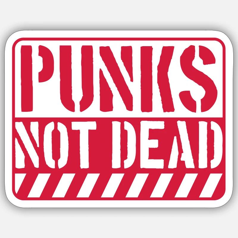 punks not dead quote - Sticker size S (10 x 10 cm) - white matte
