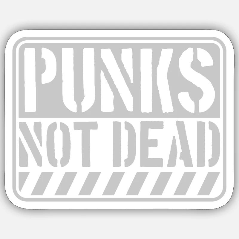 punks not dead Zitat - Sticker Größe S (10 x 10 cm) - Mattweiß