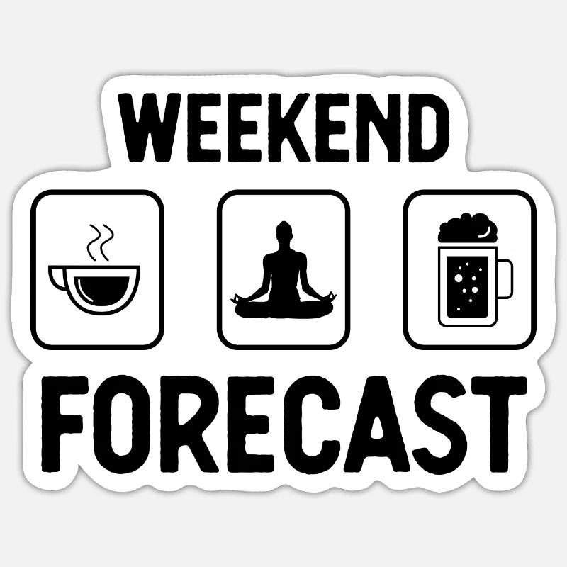 Weekend Forecast - (2) - Sticker size S (10 x 10 cm) - white matte