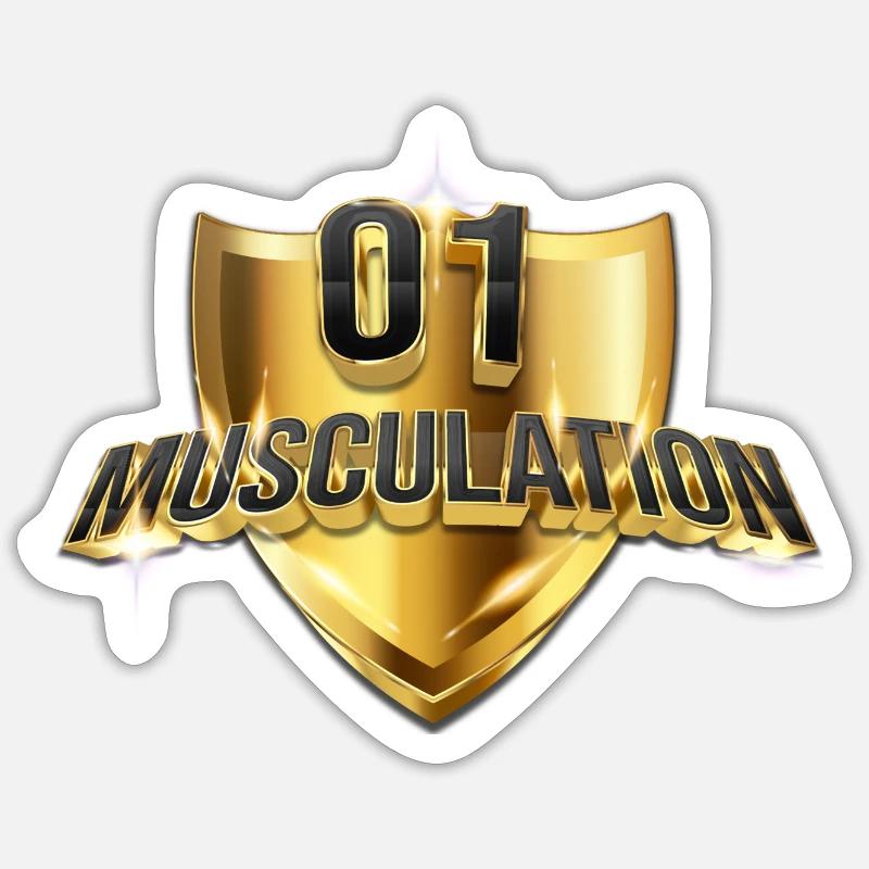 Logo 01Musculation Sticker size S (10 x 10 cm)