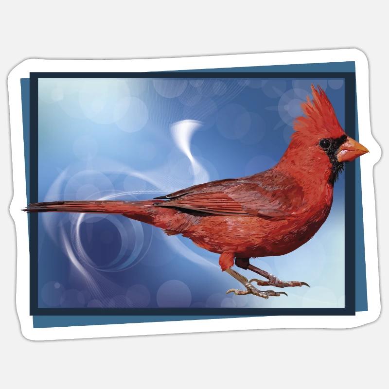 Der nördliche Kardinal Sticker Größe S (10 x 10 cm)