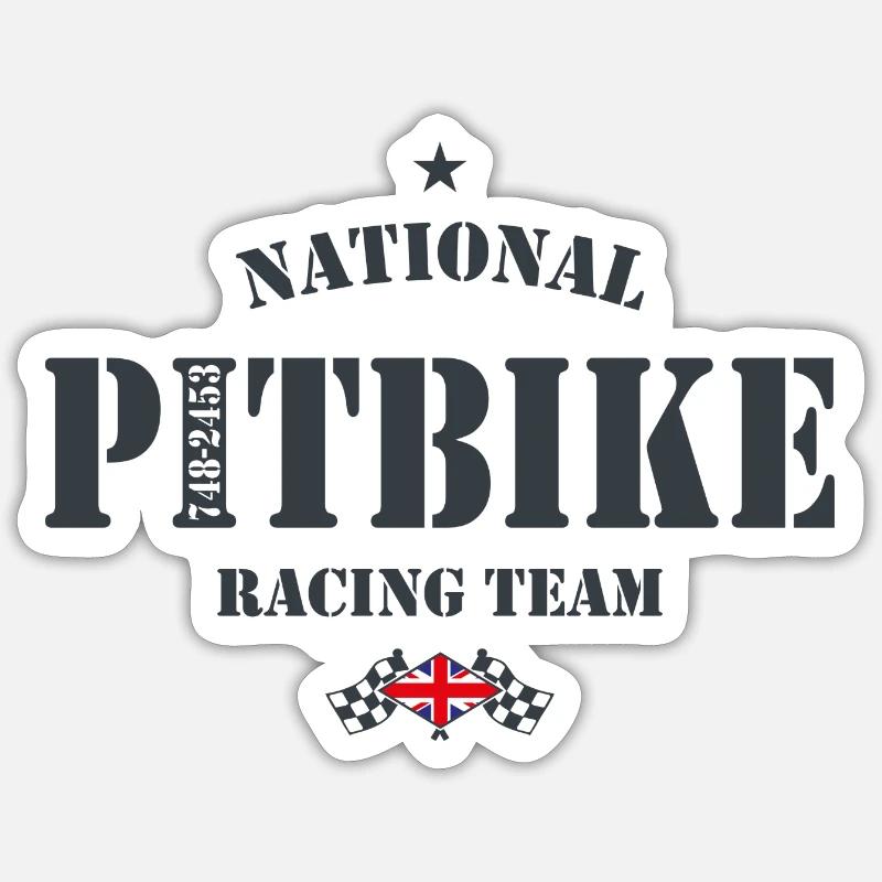 Pitbike NRT AG GB - Sticker taille S (10 x 10 cm) - blanc mat