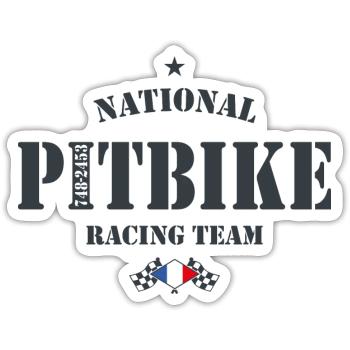 Pitbike NRT AG France - Sticker taille S (10 x 10 cm) - blanc mat - Devant