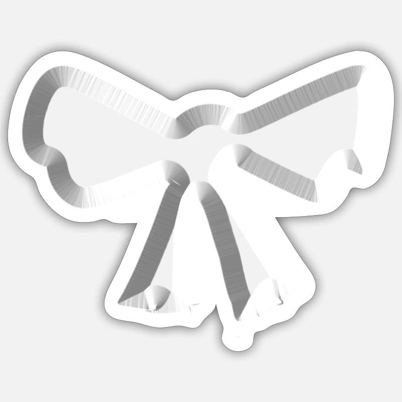 loop symbol fly silver Sticker size S (10 x 10 cm)