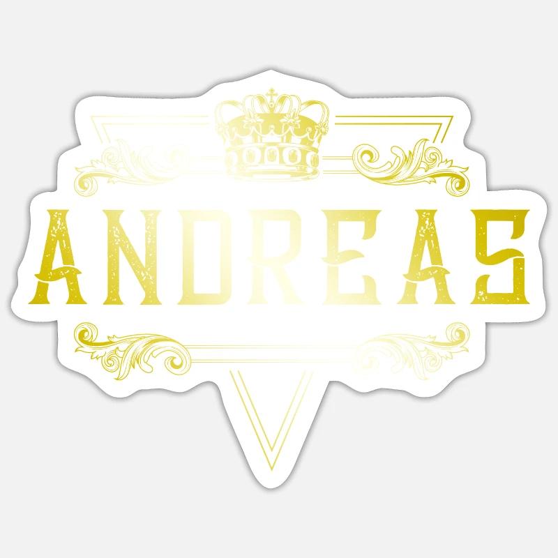 Andreas - Sticker taille S (10 x 10 cm) - blanc mat