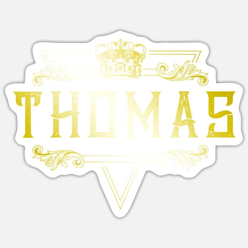Thomas - Sticker size S (10 x 10 cm) - white matte