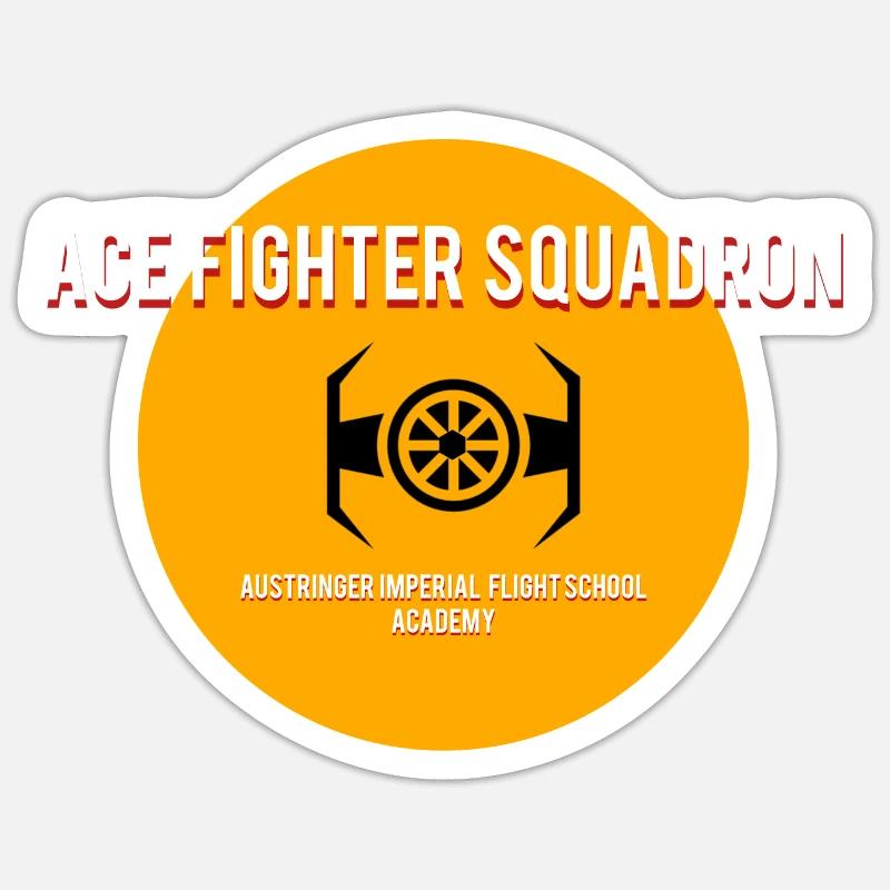 Ace Sci Fi Star Fighter Academy Pilot - Sticker Größe S (10 x 10 cm) - Mattweiß