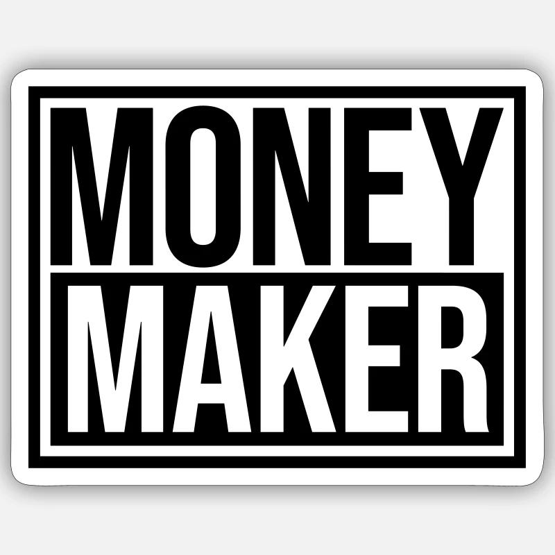 Money Maker Shield Empire - Sticker size S (10 x 10 cm) - white matte