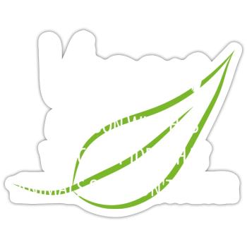 Vegan Veganer Tierschutz Vegetarier Vegetarisch - Sticker Größe S (10 x 10 cm) - Mattweiß - Vorne