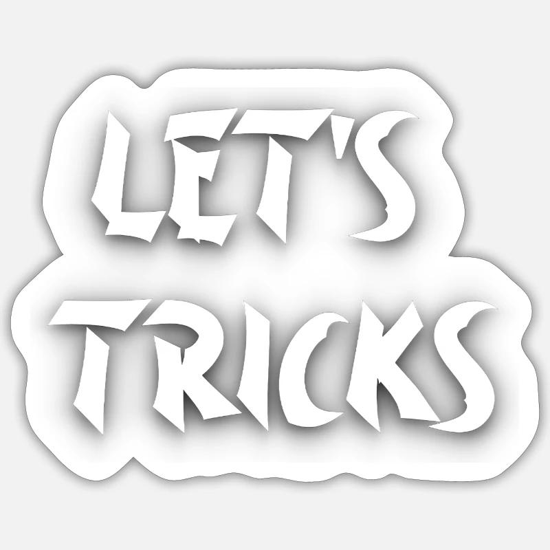 Tricks - Sticker taille S (10 x 10 cm) - blanc mat