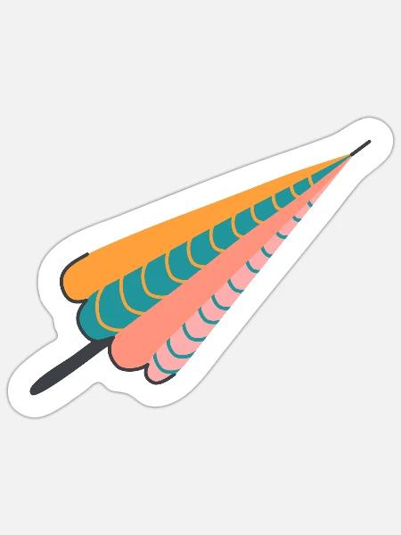 Sommenschirm - Sticker size S (10 x 10 cm) - white matte
