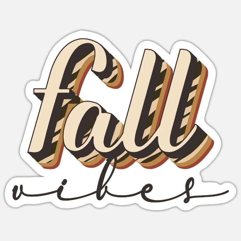 Fall Vibes - Sticker size S (10 x 10 cm) - white matte