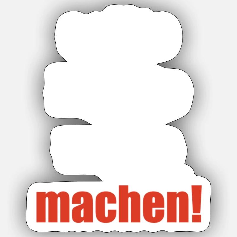 sollte könnte wollte machen - Sticker Größe S (10 x 10 cm) - Mattweiß