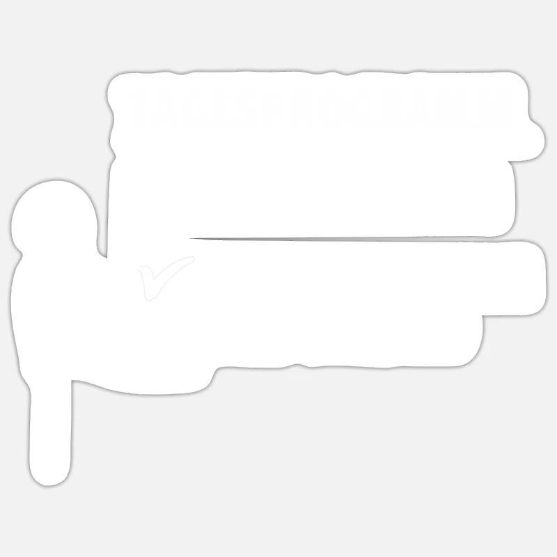 Berg mit paolo oder aufgeben - Sticker Größe S (10 x 10 cm) - Mattweiß