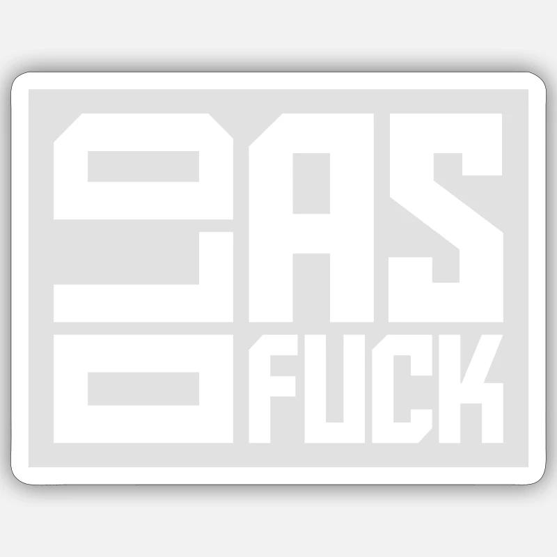 old AF Text Logo - Sticker size S (10 x 10 cm) - white matte