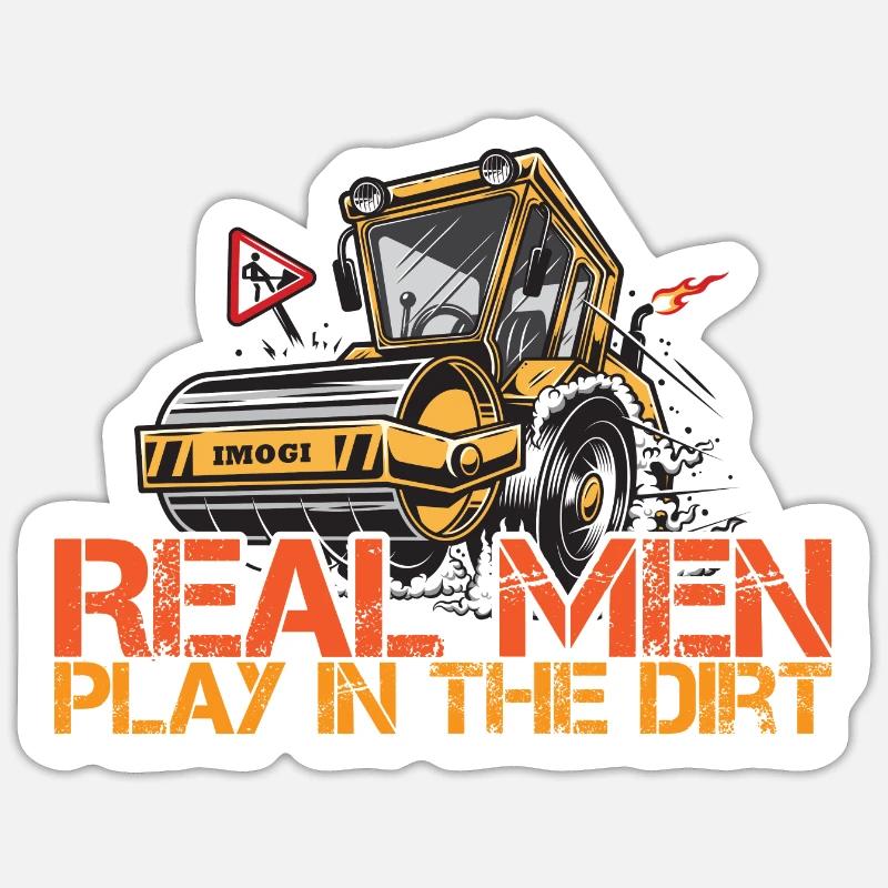 Maskinoperatør Bygningskonstruktører siger ordsprog - Sticker størrelse S (10 x 10 cm) - mat hvid