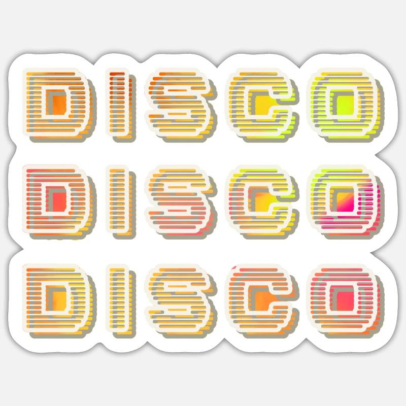 Disco,Diskothek, Dancing, Dance, Samstagabend, Hip - Sticker Größe S (10 x 10 cm) - Mattweiß
