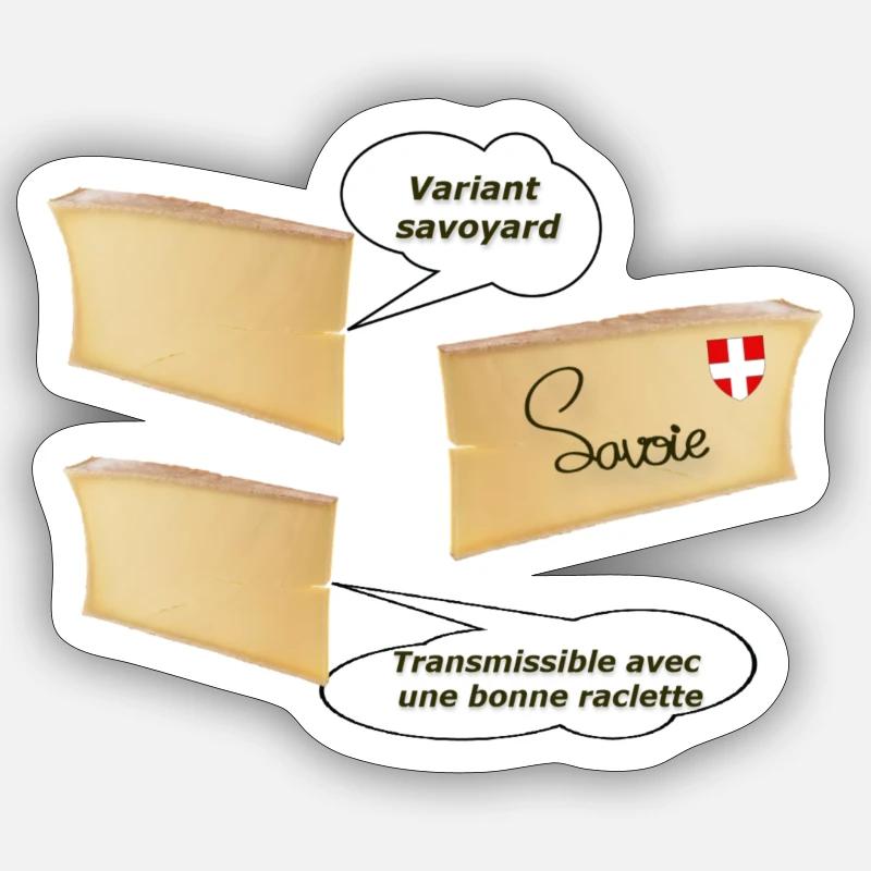 Virus savoyard - Sticker taille S (10 x 10 cm) - blanc mat