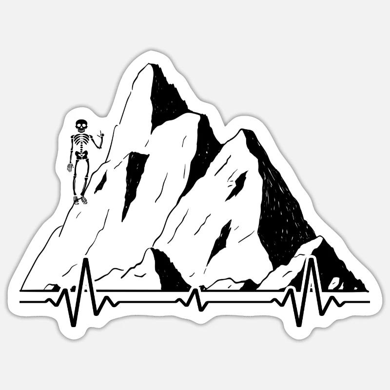 bergwandern wandervoll servus alpin bergsteiger - Sticker Größe S (10 x 10 cm) - Mattweiß
