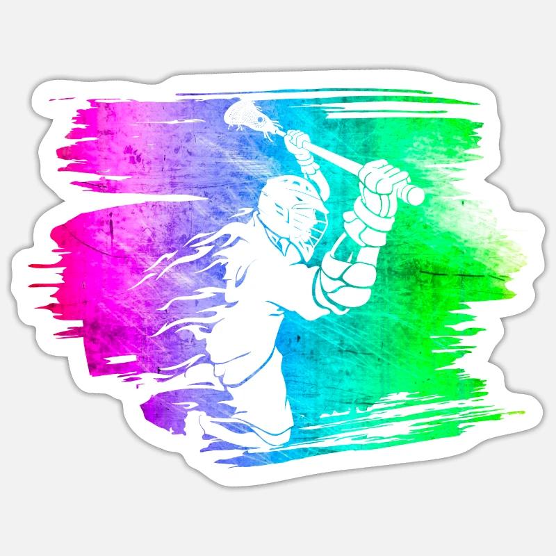 Lacrosse - Sticker taille S (10 x 10 cm) - blanc mat
