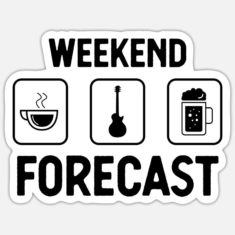 Weekend Forecast - (2) - Sticker size S (10 x 10 cm) - white matte