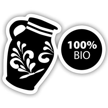 Bembel 100% BIO #ShirtShop #Hessen #FFM - Sticker Größe S (10 x 10 cm) - Mattweiß - Vorne
