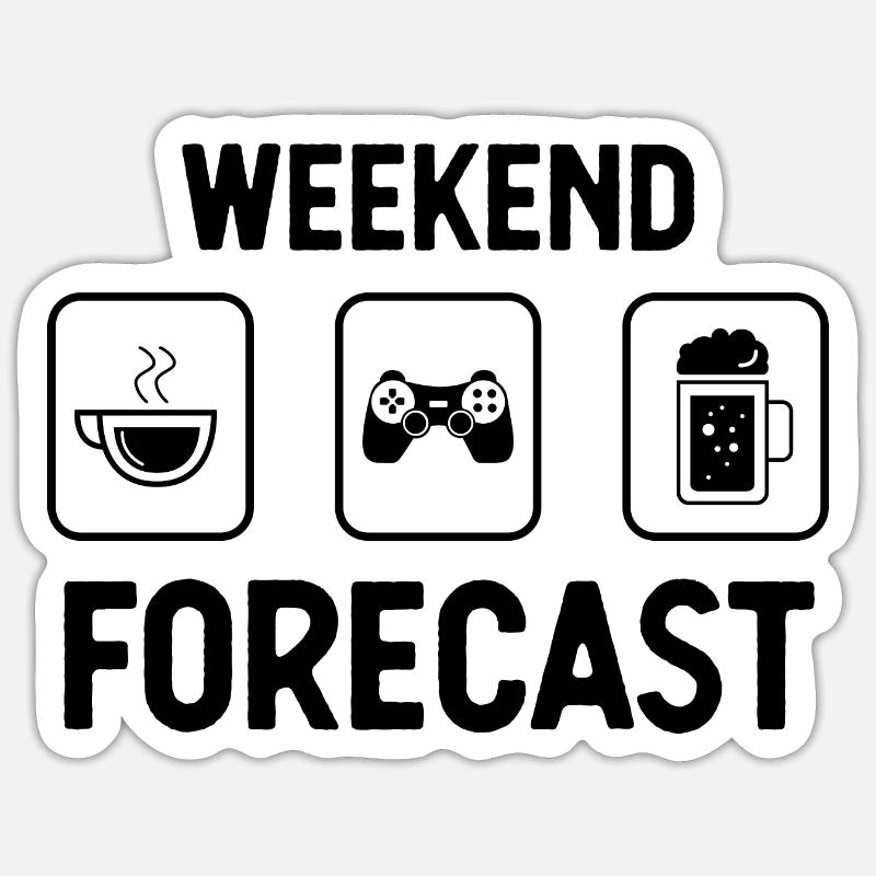 Prévisions du week-end - (2) Sticker taille S (10 x 10 cm)