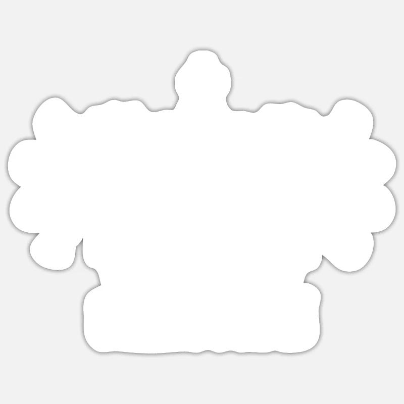 Rip Reine Elizabeth II - Sticker taille S (10 x 10 cm) - blanc mat