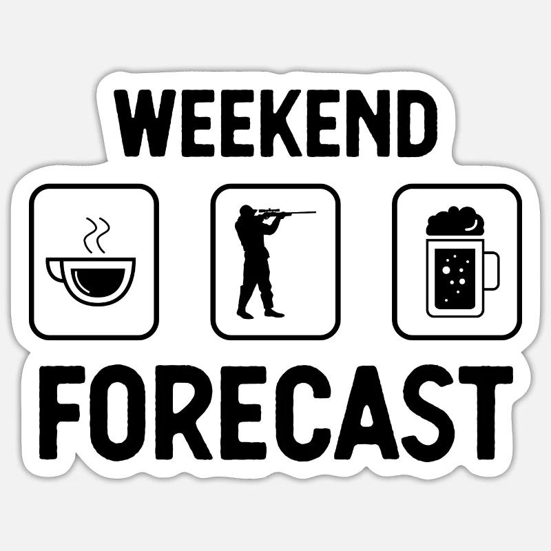 Wochenendprognose 1 - (2) Sticker Größe S (10 x 10 cm)