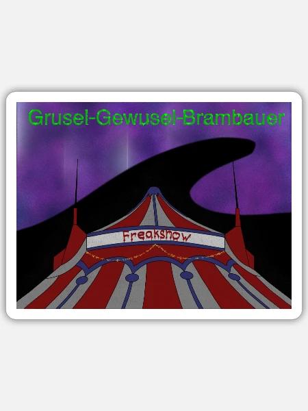 Grusel-Gewusel-Brambauer 2022 - Sticker Größe S (10 x 10 cm) - Mattweiß