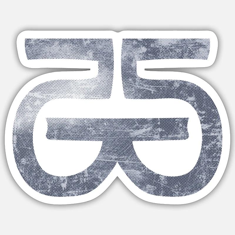 5 mirrored - Sticker Größe S (10 x 10 cm) - Mattweiß
